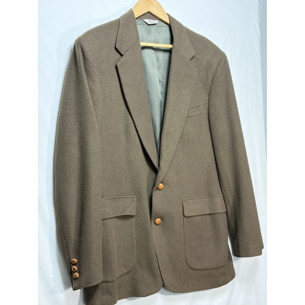 Vintage Hunt Valley 100% Camel Hair Blazer USA Made Men’s 44L Brown Sport Coat